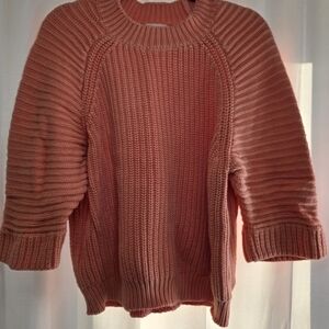 Anthropologie Medium Coral Knit Sweater